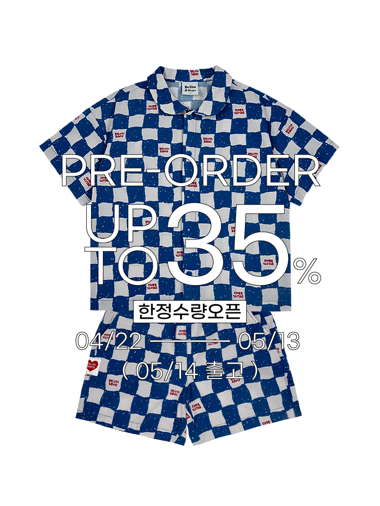 [SET] Blue Checkerboard Polysucker Shirts&amp; Shorts