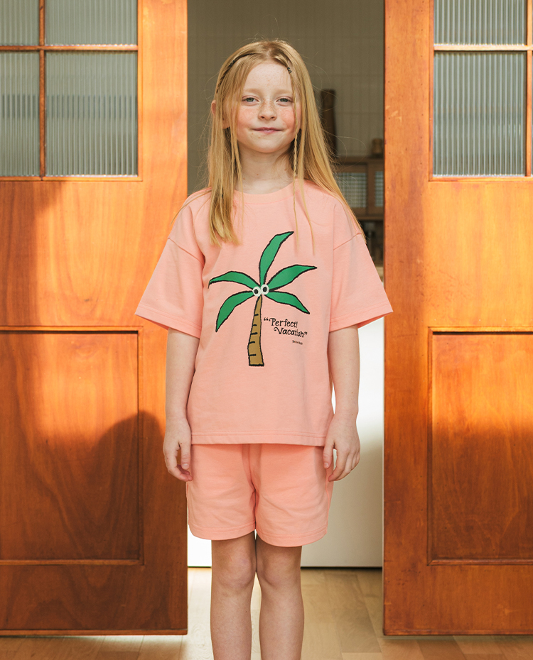[SET] Pink Palm Tree Shorts