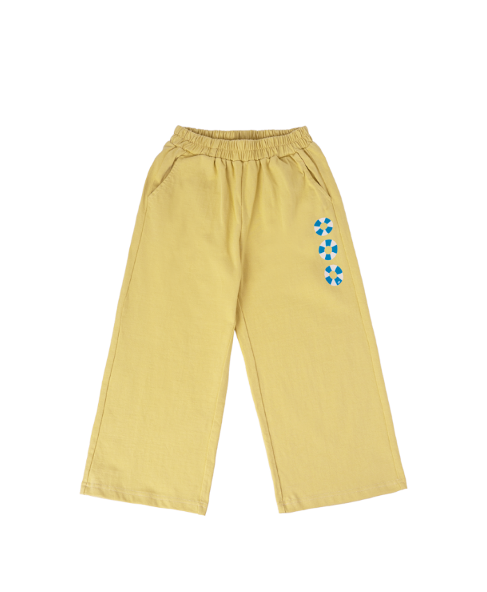 Mustard Blue Tube Pants