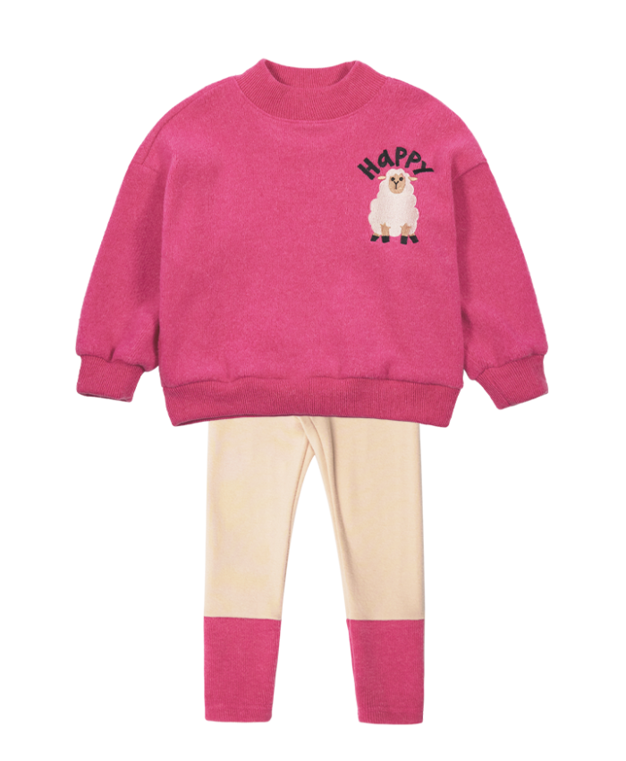 [SET] Pink Sheep Highneck Knit