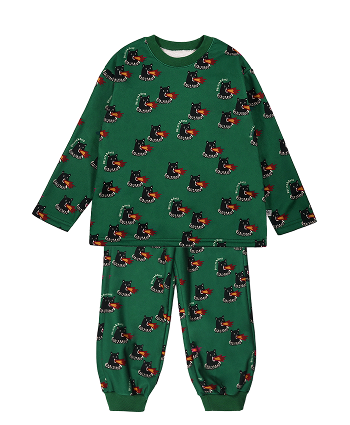 [SET] Green Firebear Winter Pajama