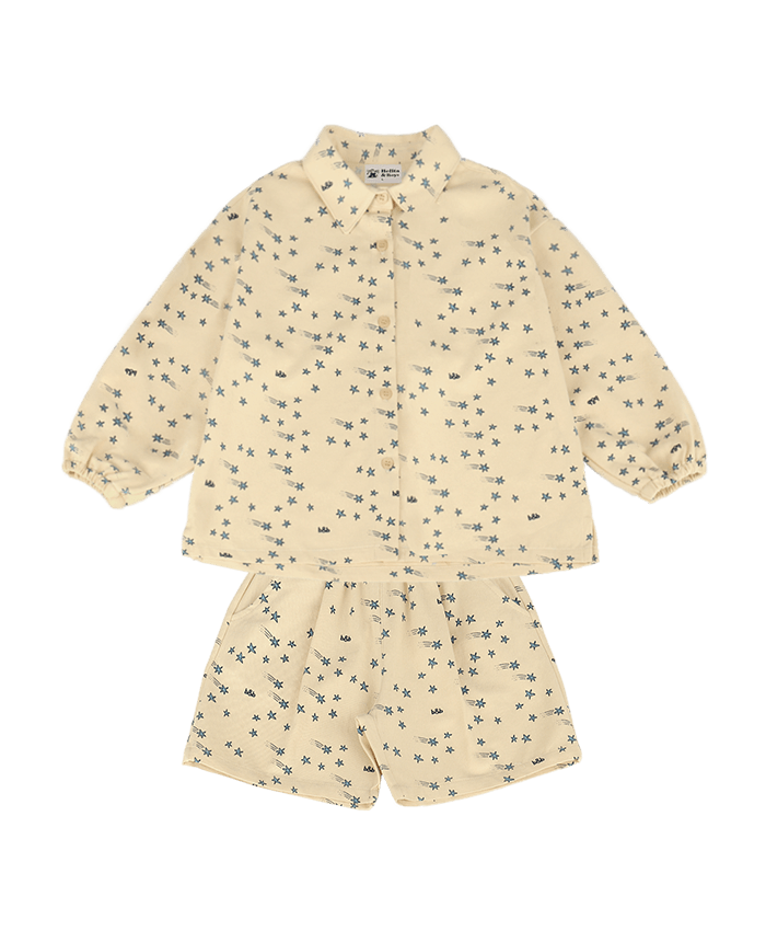 [SET] Cream Star Shirt &amp; Short