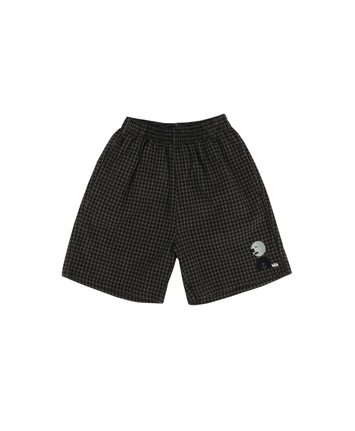 Black Check Magnet Shorts