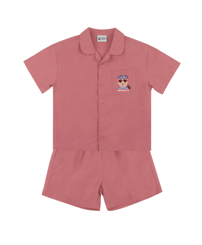 [SET] Pink Sunglass Boy Shirt &amp; Shorts