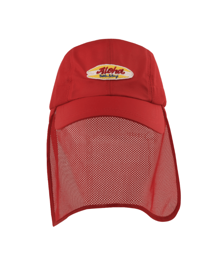 Red Surfing Board Mesh Ball Cap