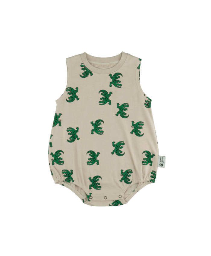 Warm Grey Alligator Sleeveless Bodysuit